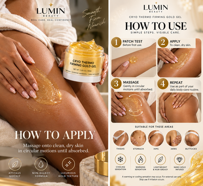 Lumin Beauty Golden Firming Body Gel – Smooth, Firm & Glow