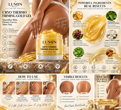Lumin Beauty Golden Firming Body Gel – Smooth, Firm & Glow